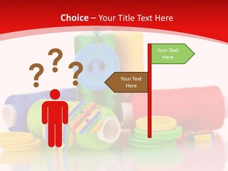 Roll Embroidery Object PowerPoint Template