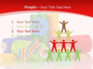 Roll Embroidery Object PowerPoint Template