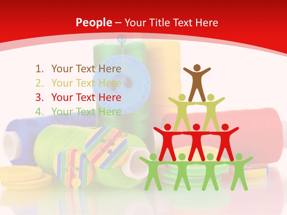 Roll Embroidery Object PowerPoint Template