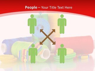 Roll Embroidery Object PowerPoint Template