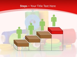 Roll Embroidery Object PowerPoint Template