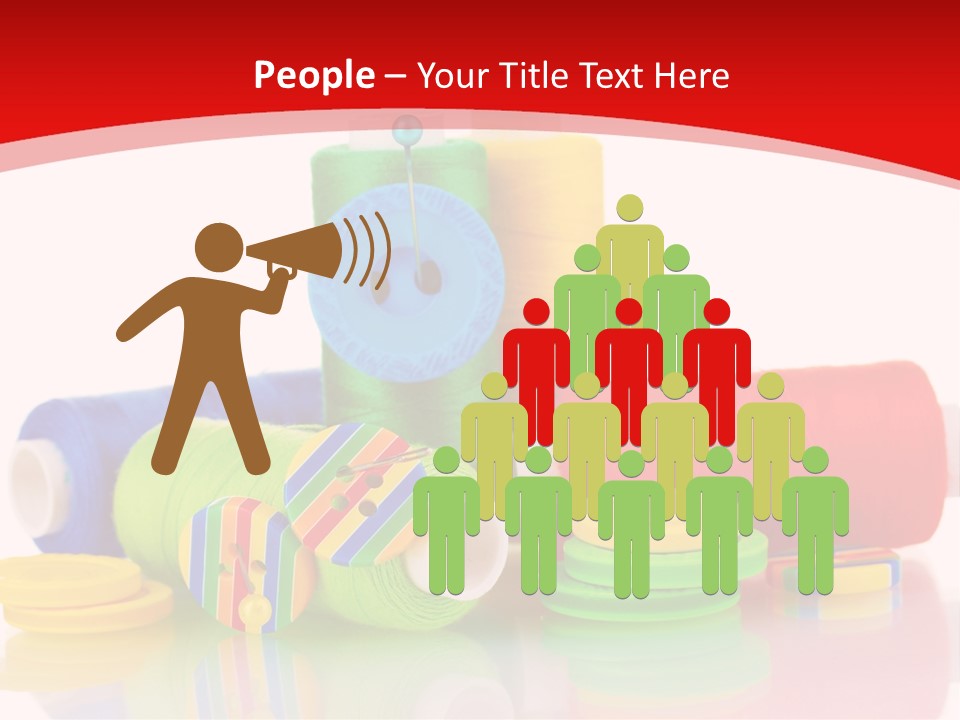 Roll Embroidery Object PowerPoint Template