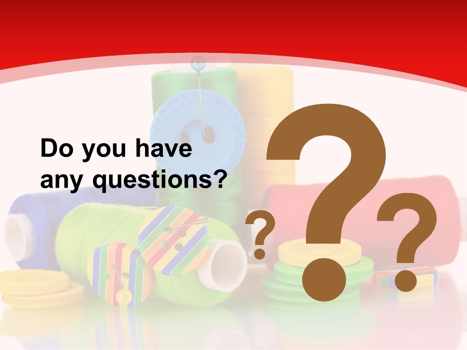 Roll Embroidery Object PowerPoint Template