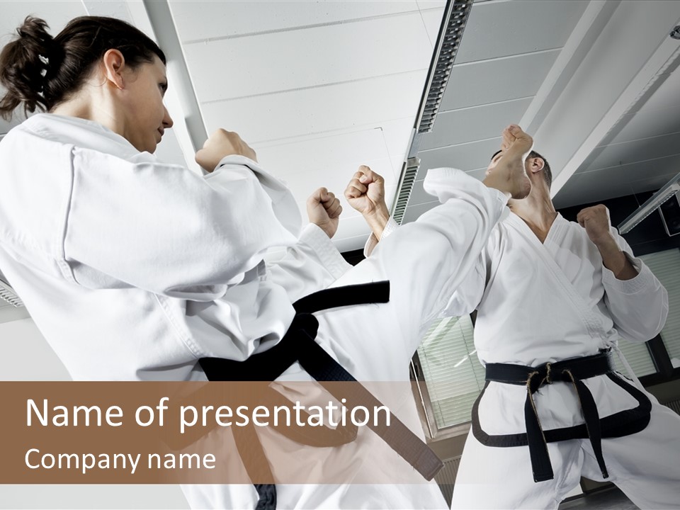 Exercise Foot Karate PowerPoint Template