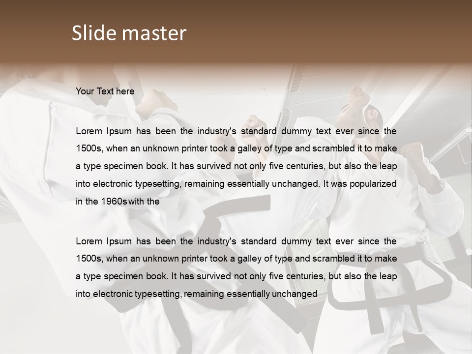 Exercise Foot Karate PowerPoint Template