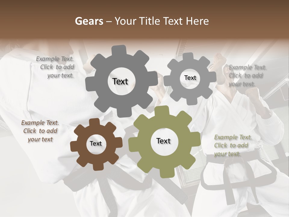 Exercise Foot Karate PowerPoint Template