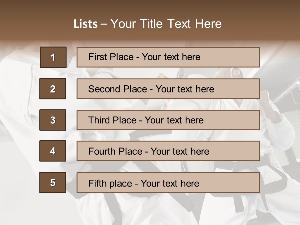 Exercise Foot Karate PowerPoint Template