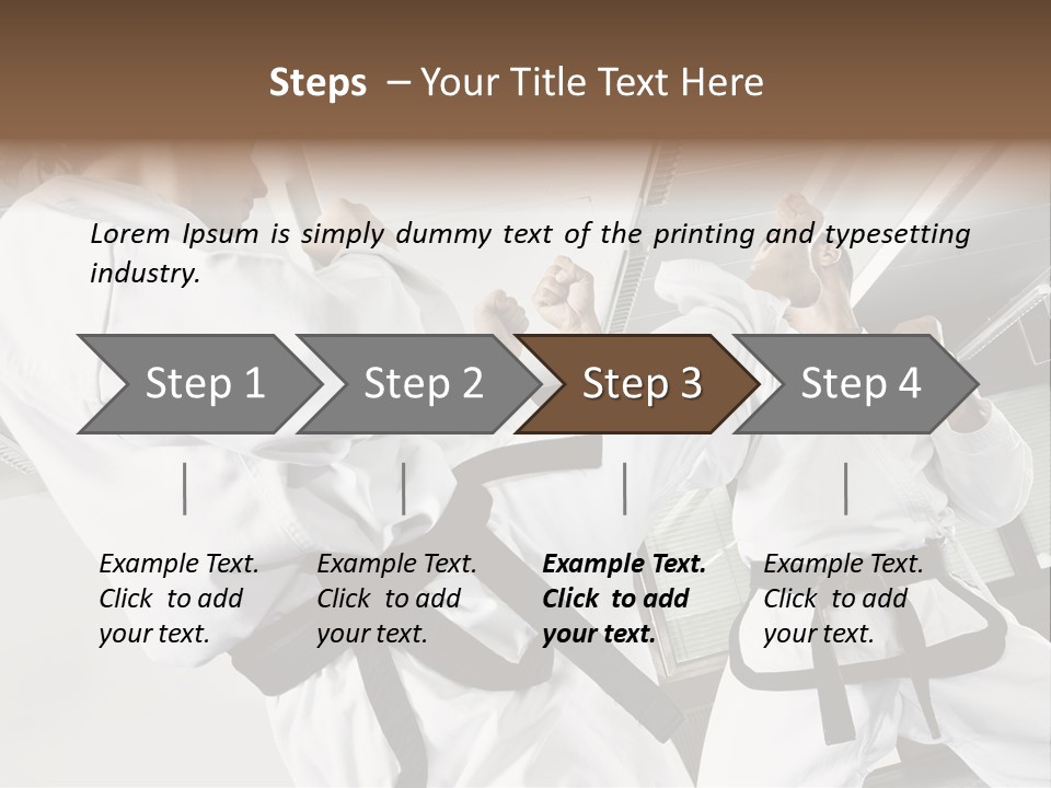 Exercise Foot Karate PowerPoint Template