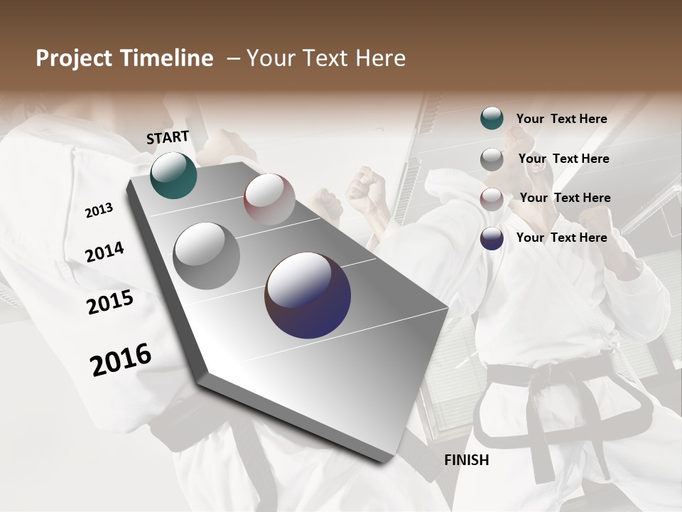 Exercise Foot Karate PowerPoint Template