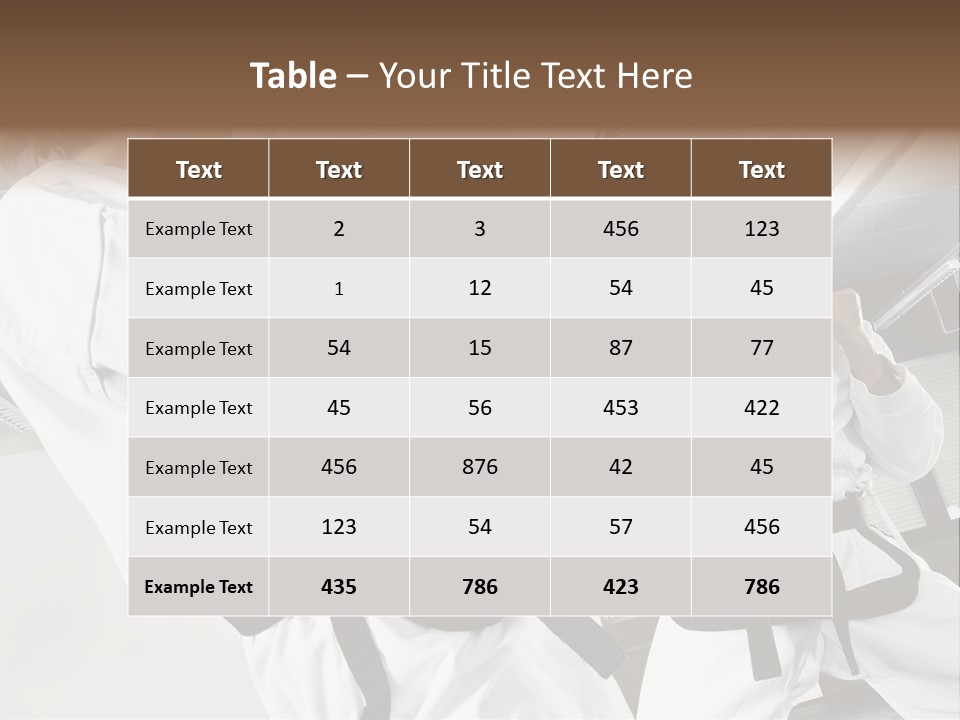 Exercise Foot Karate PowerPoint Template