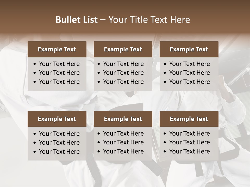 Exercise Foot Karate PowerPoint Template