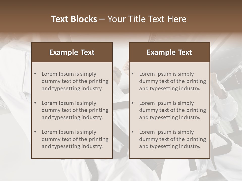 Exercise Foot Karate PowerPoint Template