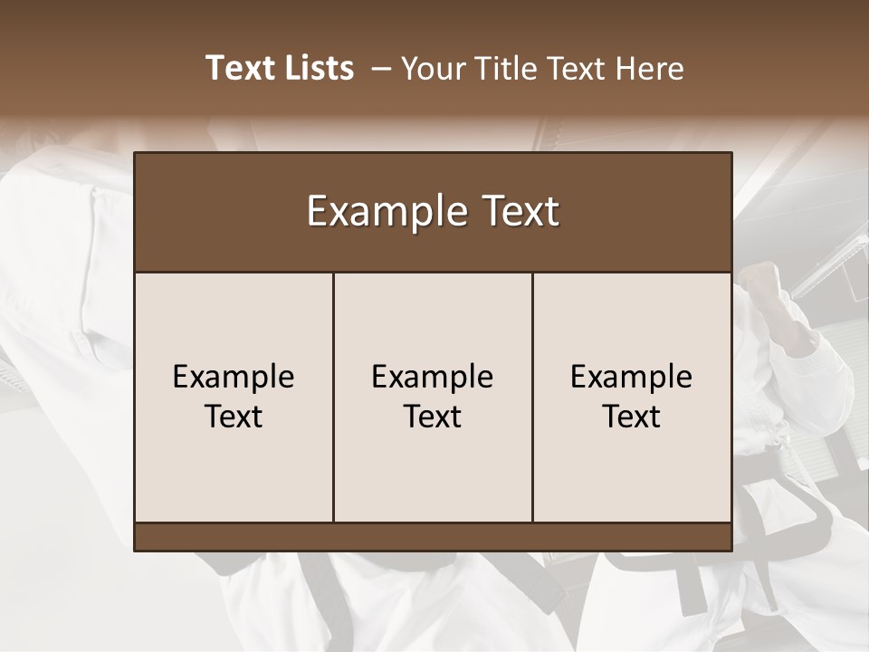 Exercise Foot Karate PowerPoint Template