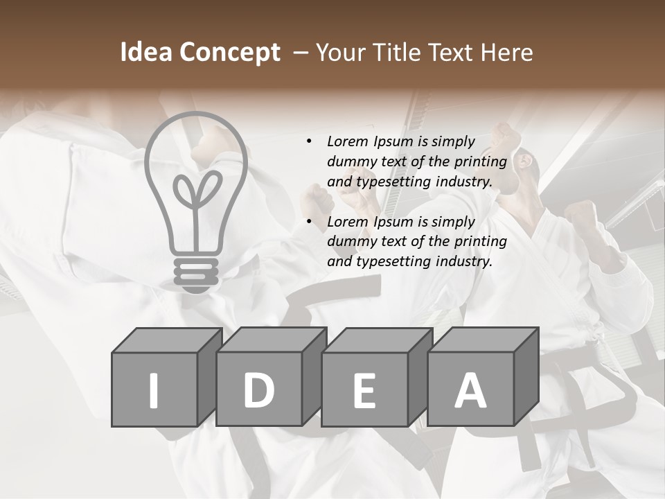 Exercise Foot Karate PowerPoint Template