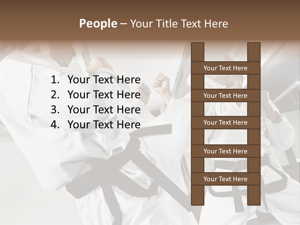 Exercise Foot Karate PowerPoint Template