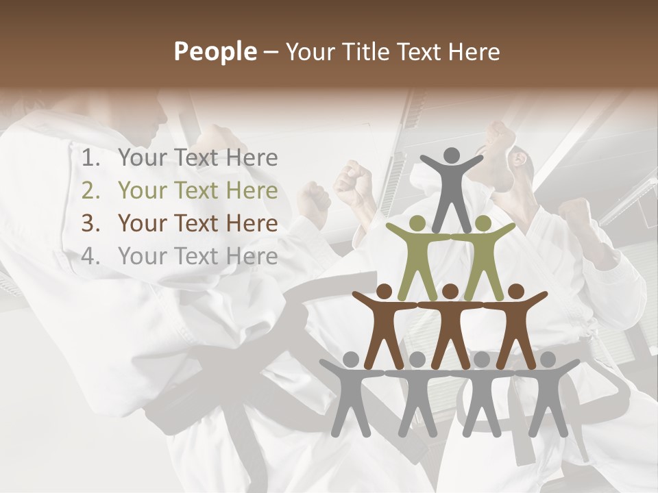 Exercise Foot Karate PowerPoint Template