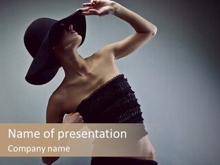 Caucasian Female Elegance PowerPoint Template
