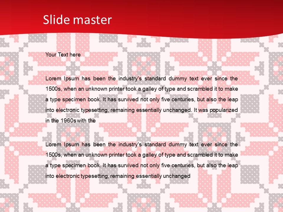 Stylization Sew Detail PowerPoint Template