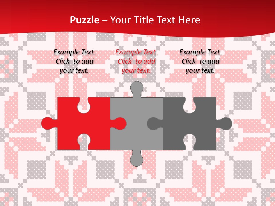 Stylization Sew Detail PowerPoint Template