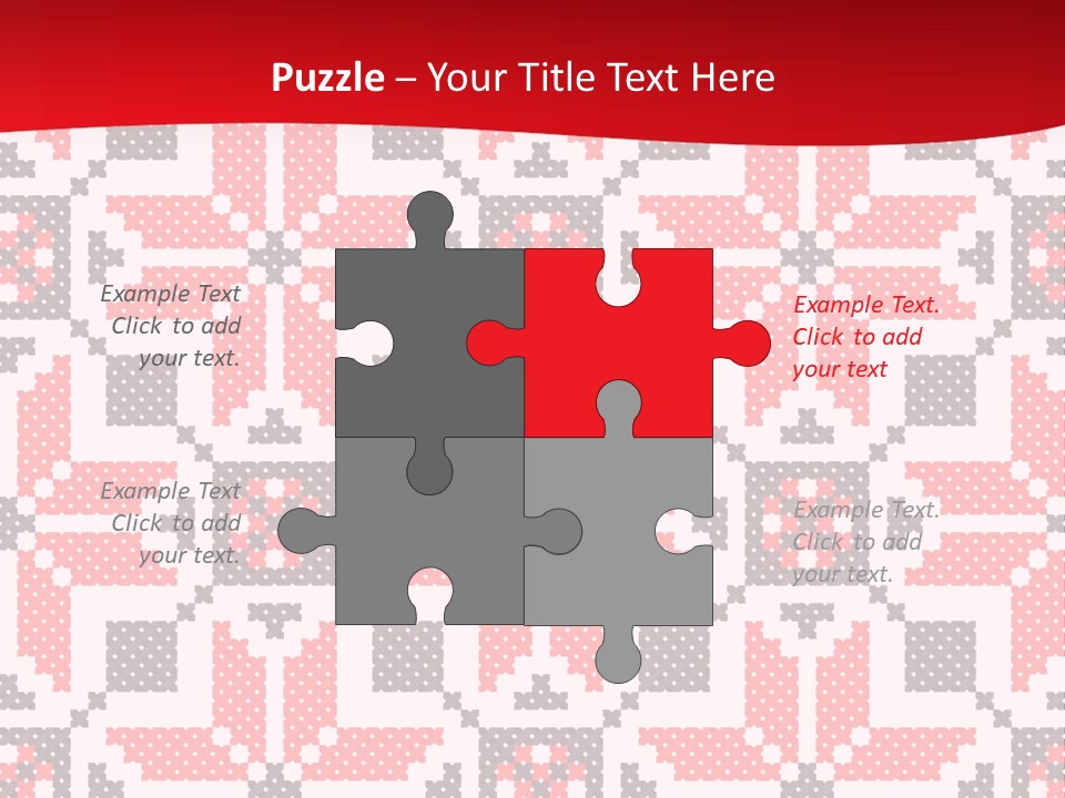 Stylization Sew Detail PowerPoint Template