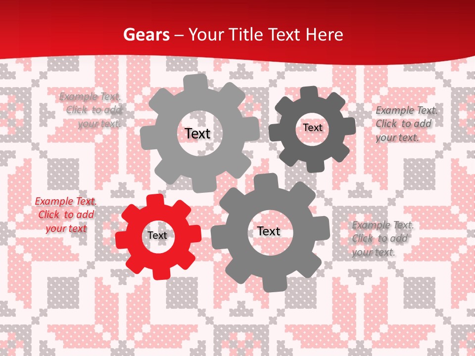 Stylization Sew Detail PowerPoint Template