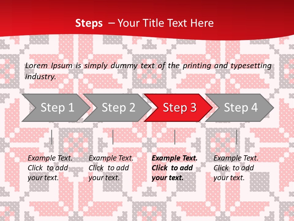 Stylization Sew Detail PowerPoint Template