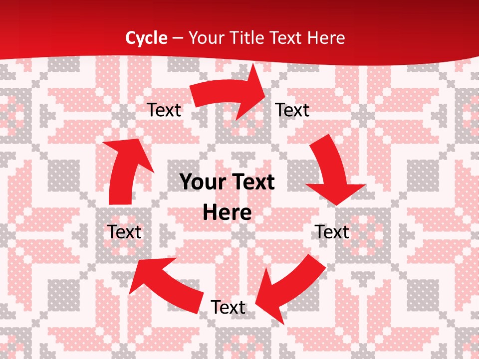 Stylization Sew Detail PowerPoint Template
