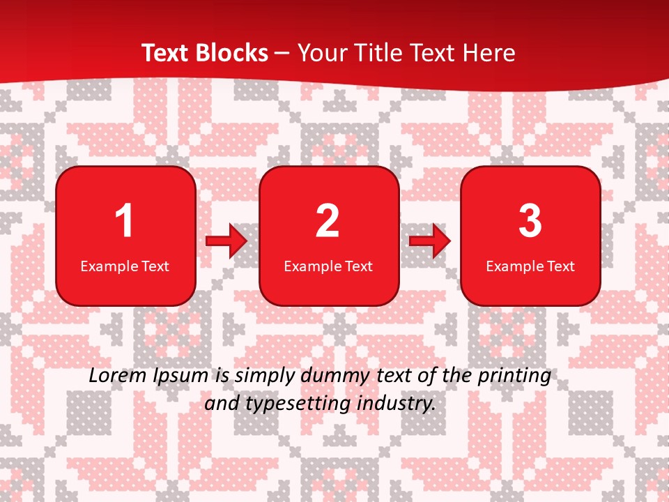 Stylization Sew Detail PowerPoint Template