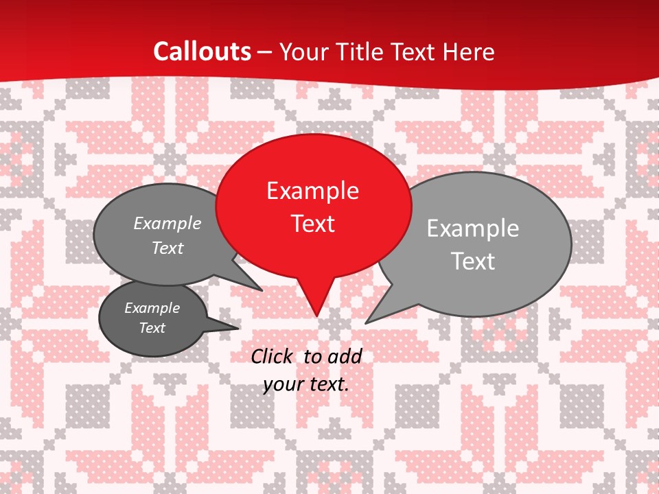 Stylization Sew Detail PowerPoint Template