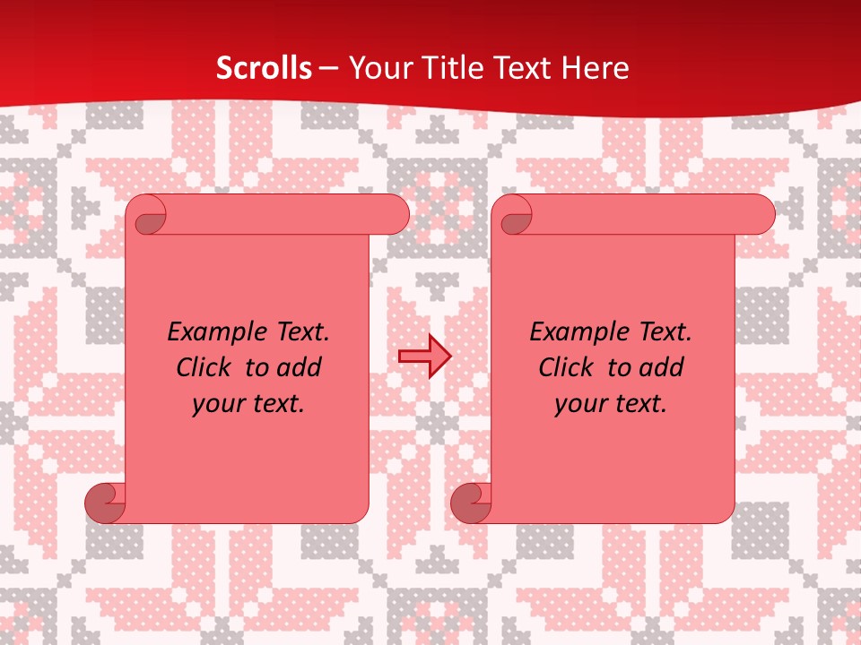 Stylization Sew Detail PowerPoint Template