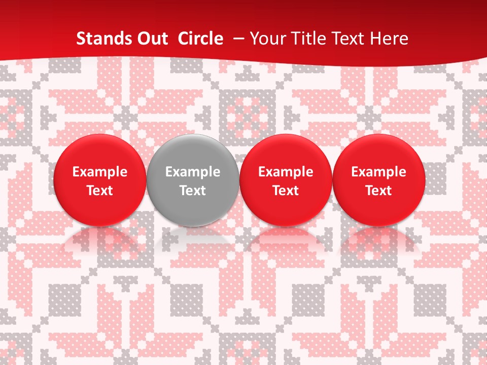 Stylization Sew Detail PowerPoint Template