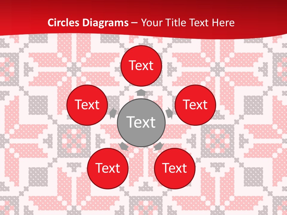 Stylization Sew Detail PowerPoint Template