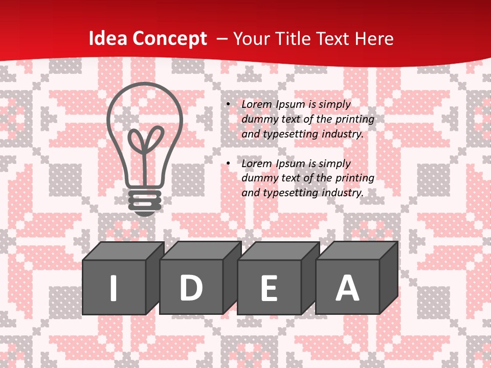 Stylization Sew Detail PowerPoint Template