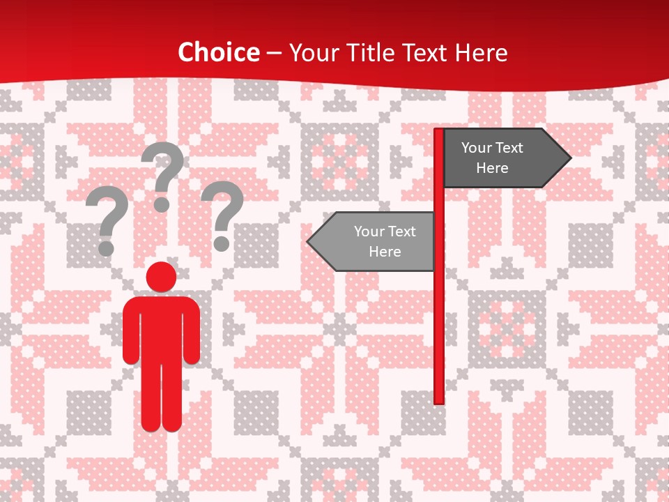 Stylization Sew Detail PowerPoint Template