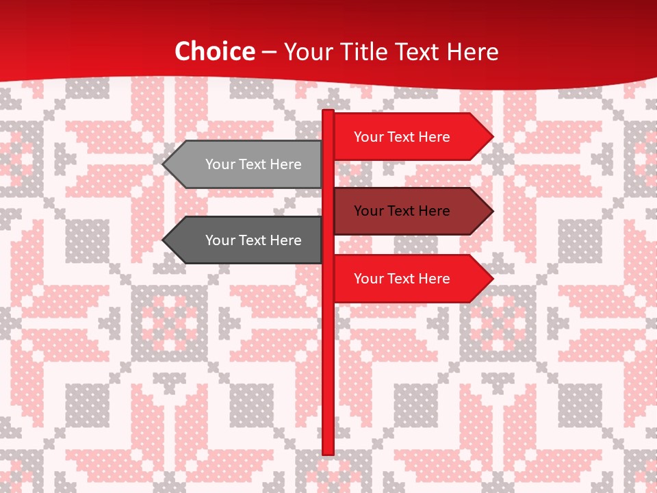 Stylization Sew Detail PowerPoint Template