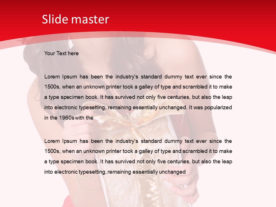 Santa Women Caucasian PowerPoint Template