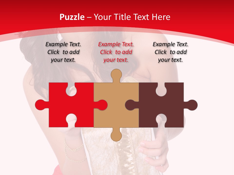 Santa Women Caucasian PowerPoint Template