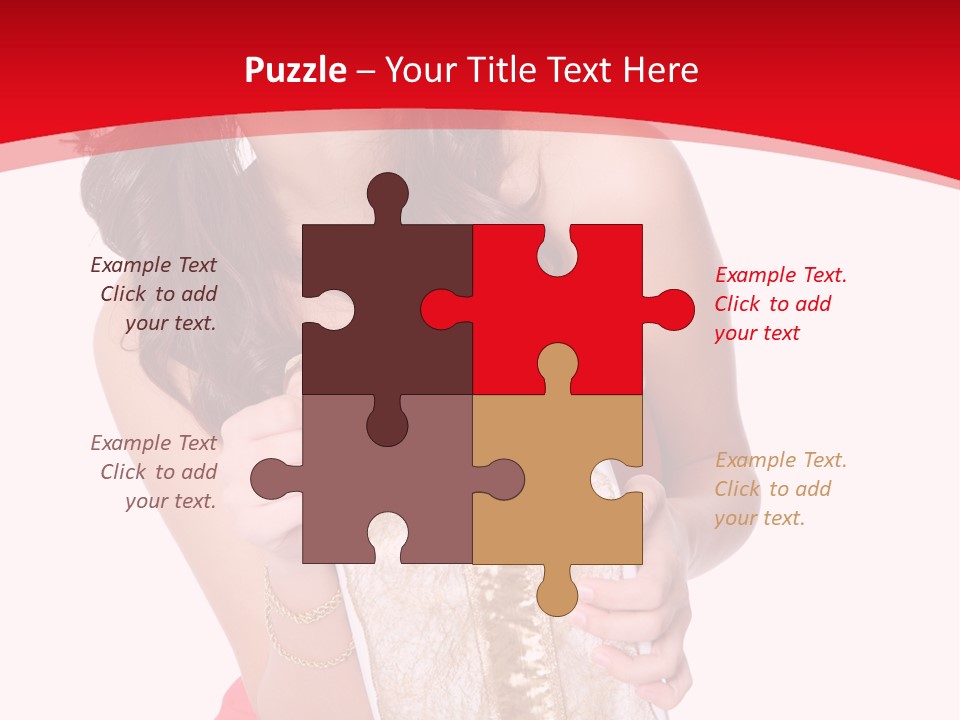 Santa Women Caucasian PowerPoint Template