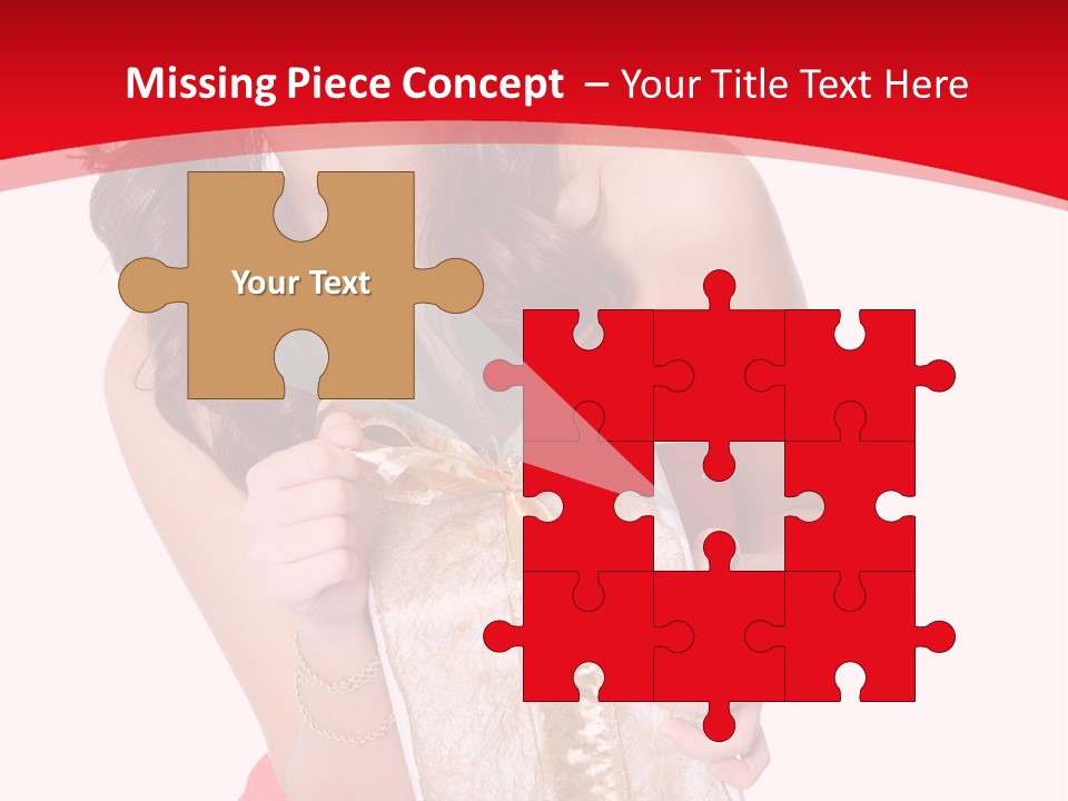 Santa Women Caucasian PowerPoint Template