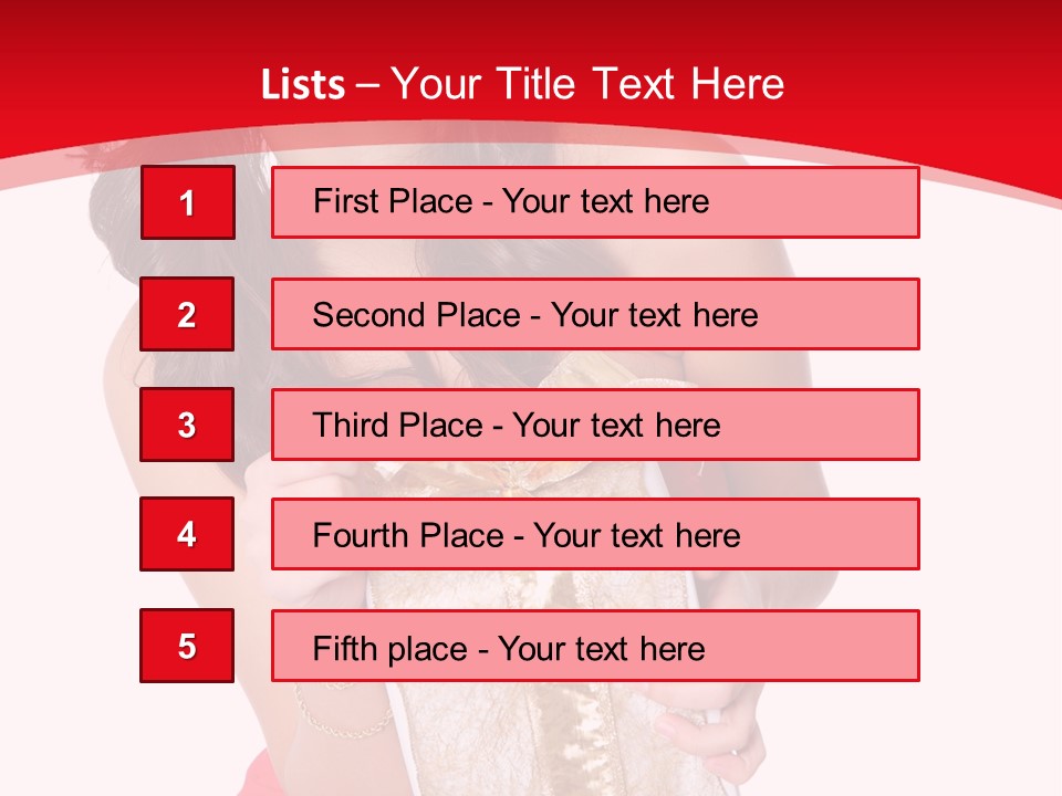 Santa Women Caucasian PowerPoint Template