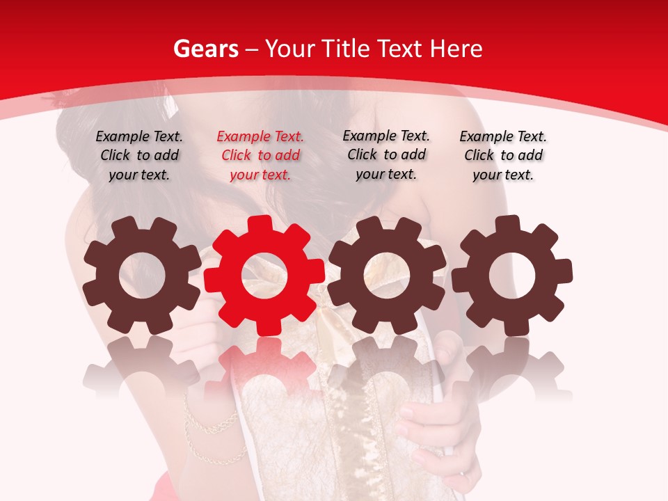 Santa Women Caucasian PowerPoint Template