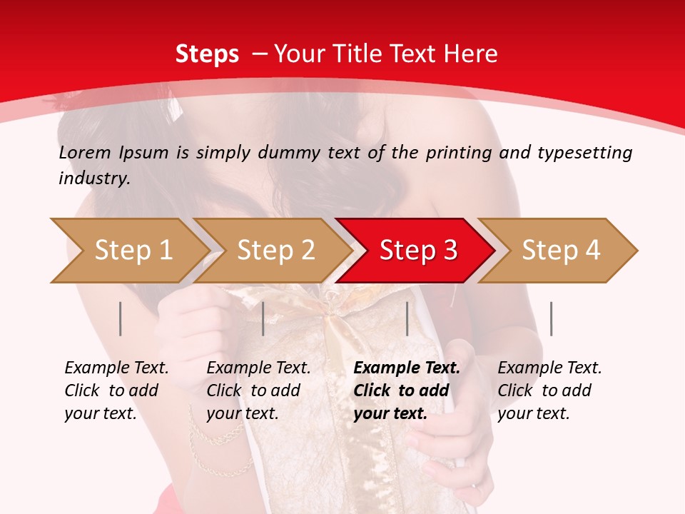 Santa Women Caucasian PowerPoint Template