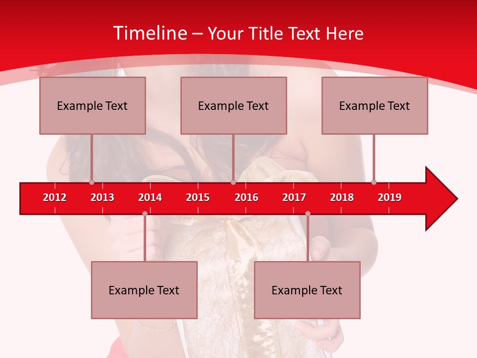 Santa Women Caucasian PowerPoint Template