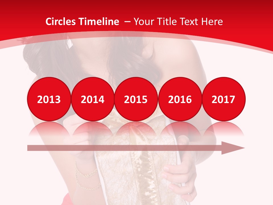 Santa Women Caucasian PowerPoint Template