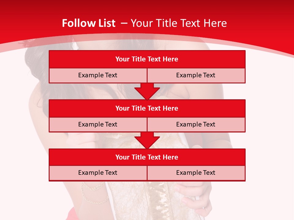 Santa Women Caucasian PowerPoint Template