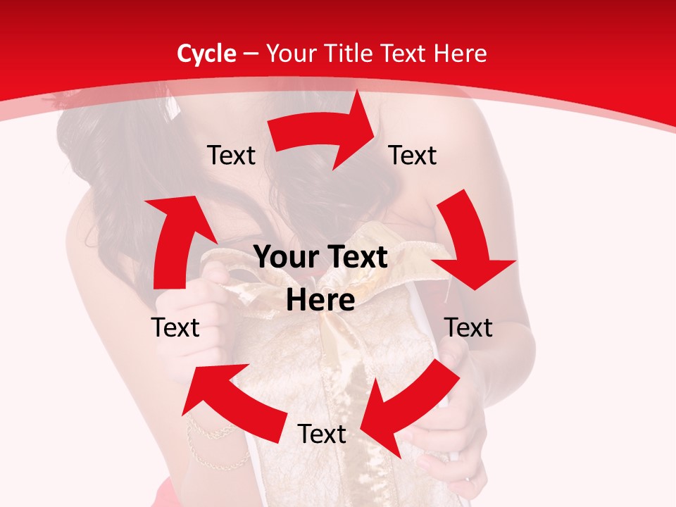 Santa Women Caucasian PowerPoint Template