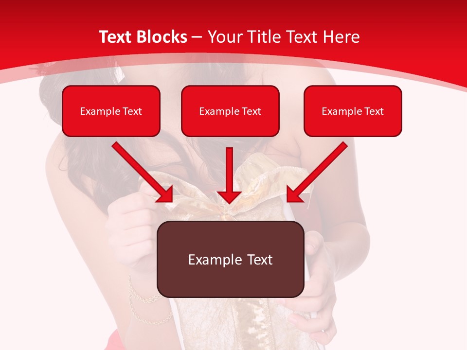 Santa Women Caucasian PowerPoint Template