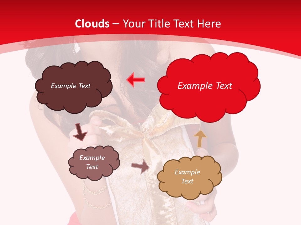 Santa Women Caucasian PowerPoint Template