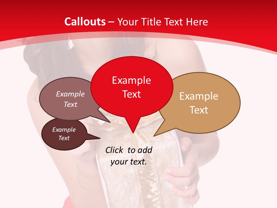 Santa Women Caucasian PowerPoint Template