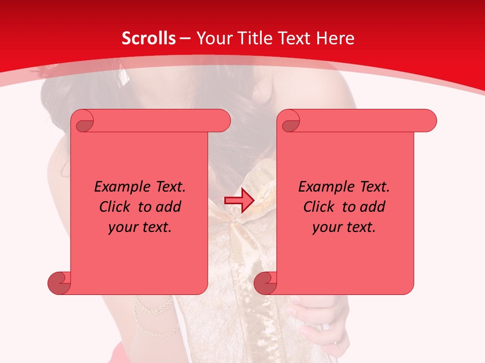 Santa Women Caucasian PowerPoint Template